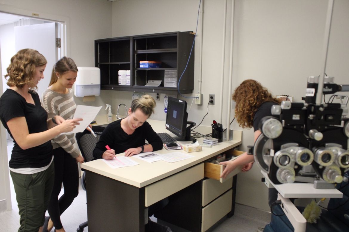 clinic staff preparing to re-open space