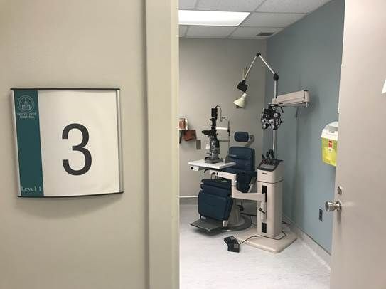 cleaned, renovated exam room