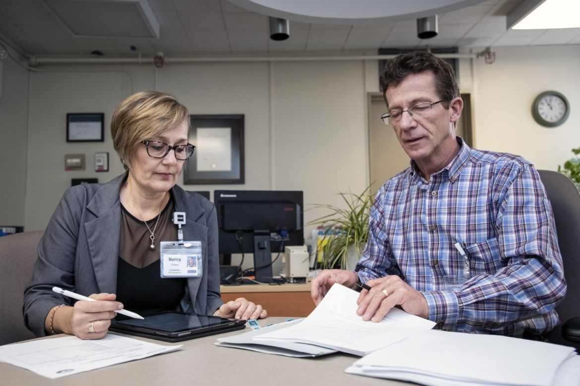 staff doing paperwork