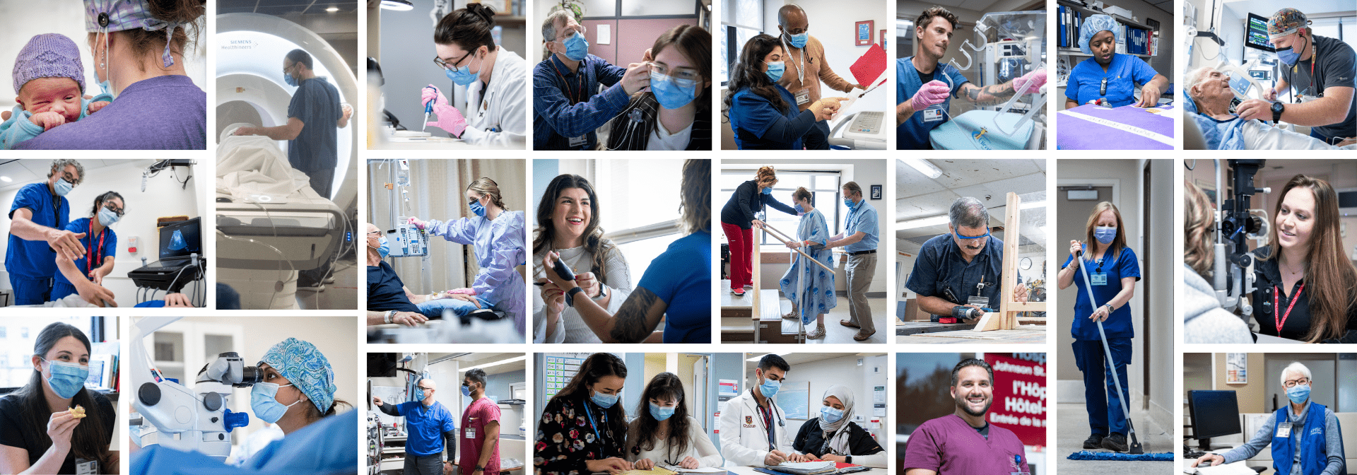 Collage of images highlighting people across our sites