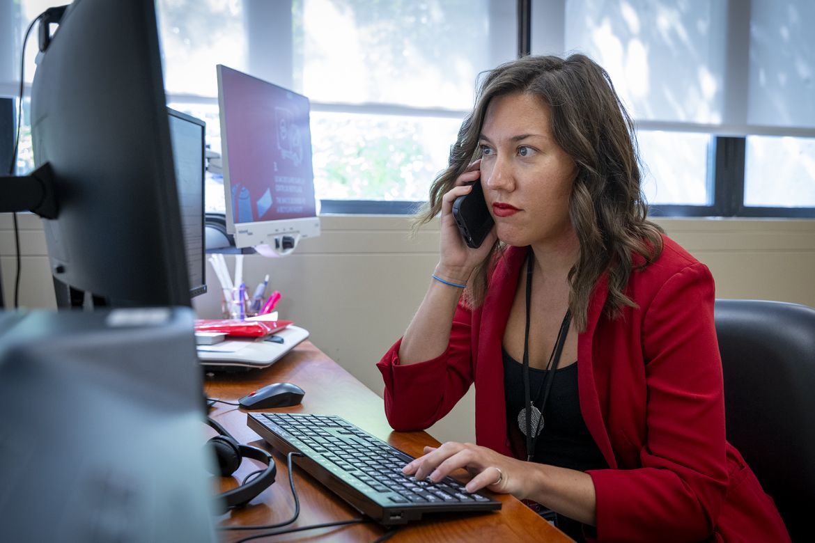Sarina Cormier at work
