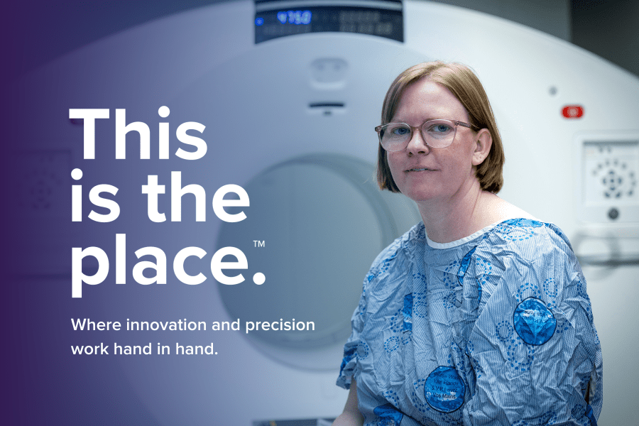 A patient with the PET-CT scanner