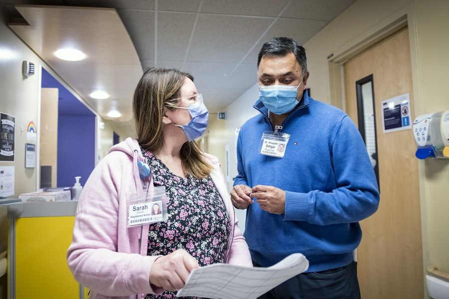 Dr. Anupam Sehgal with RN Sarah Warren Dr. Anupam Sehgal with RN Sarah Warren