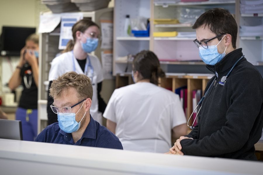 Dr. Kirk Leifso works on the unit Dr. Kirk Leifso works on the unit