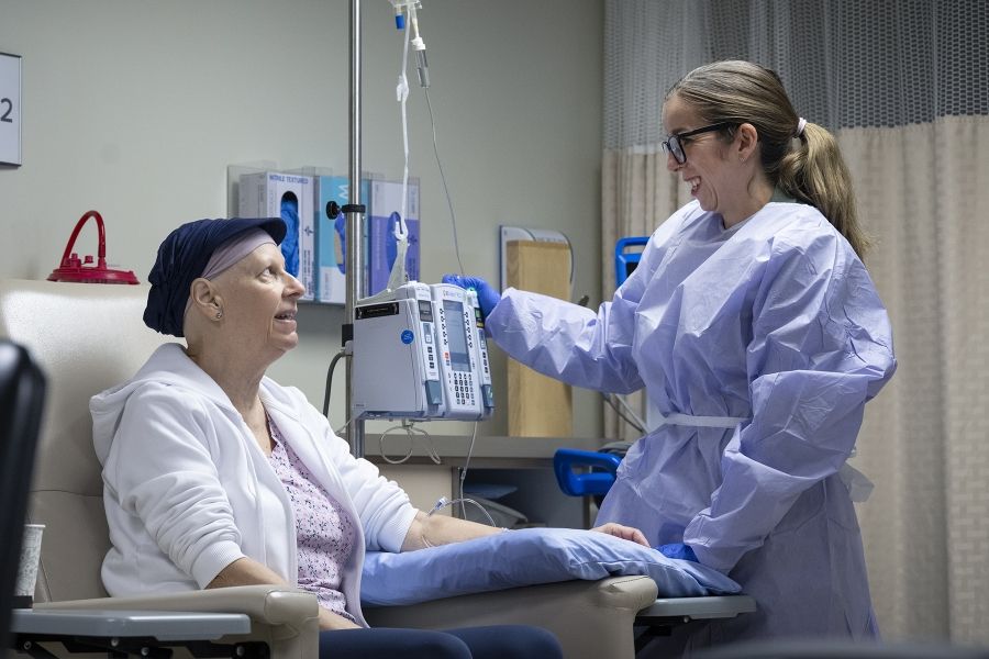 Patient being treated for Cancer at KHSC