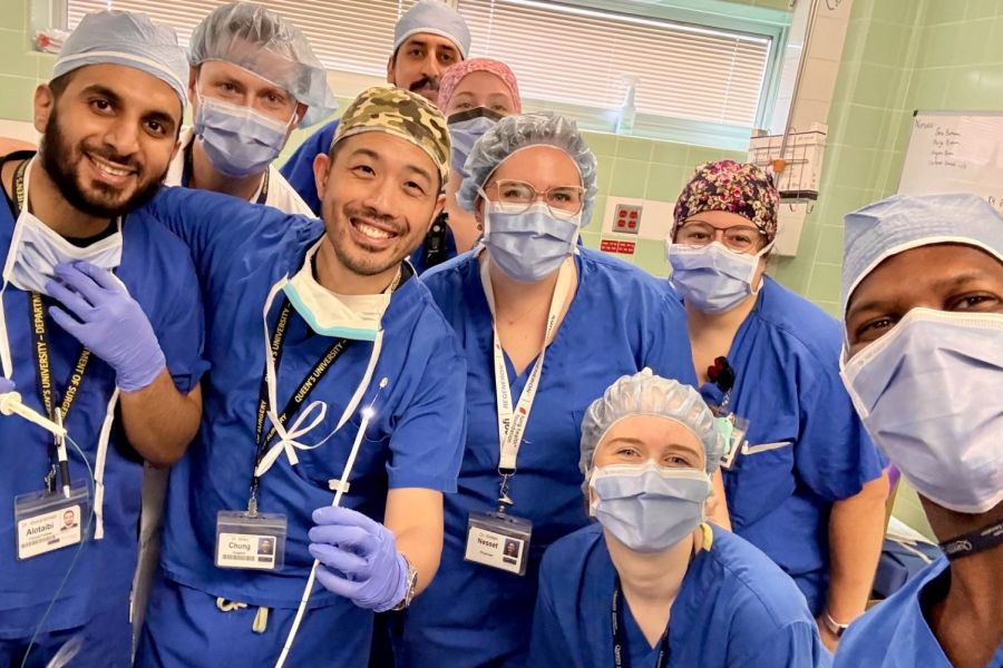 OR team poses post procedure