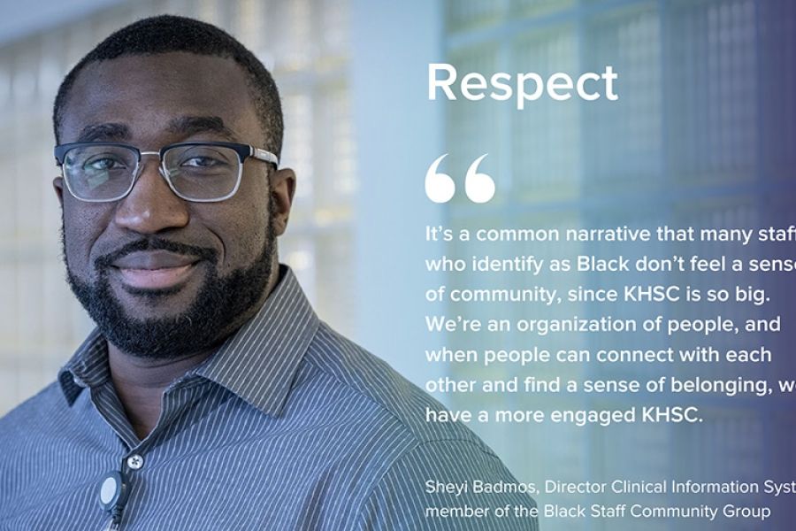Sheryi Badmos, Director of Clinical Services and member of the black staff group