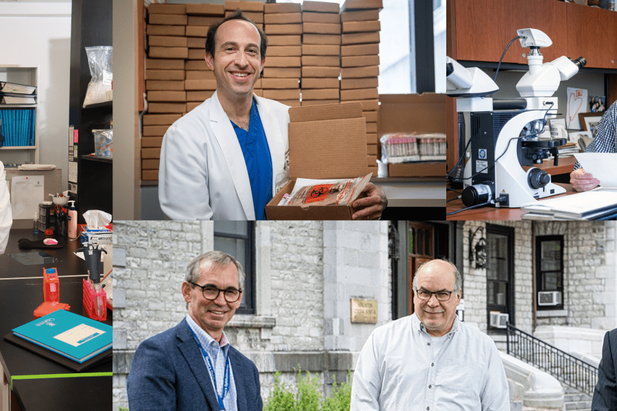 Collage of researchers: Paula James, David Maslove, Michael Rauh, Martin Petkovich, Jacob Rullo & Martin tenHove