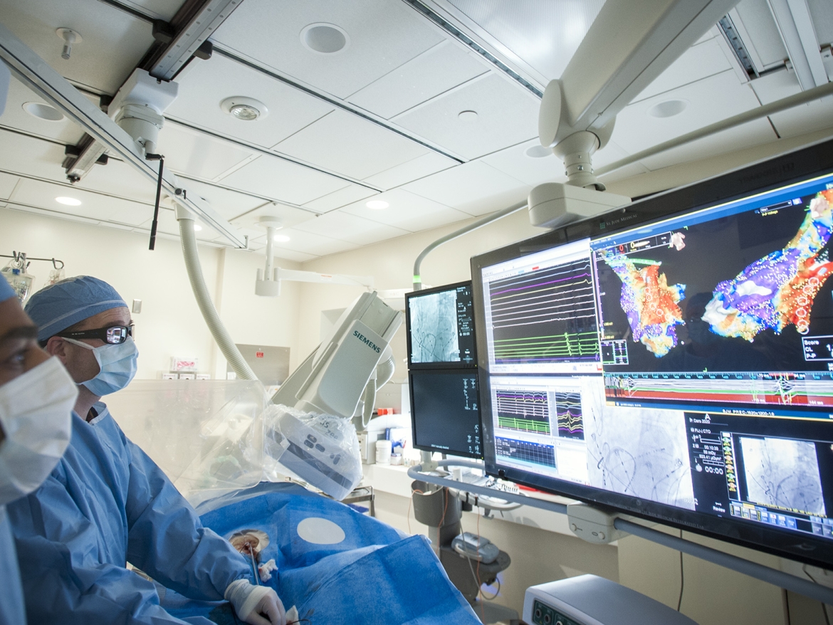 new cardiac surgery equipment in the operating room