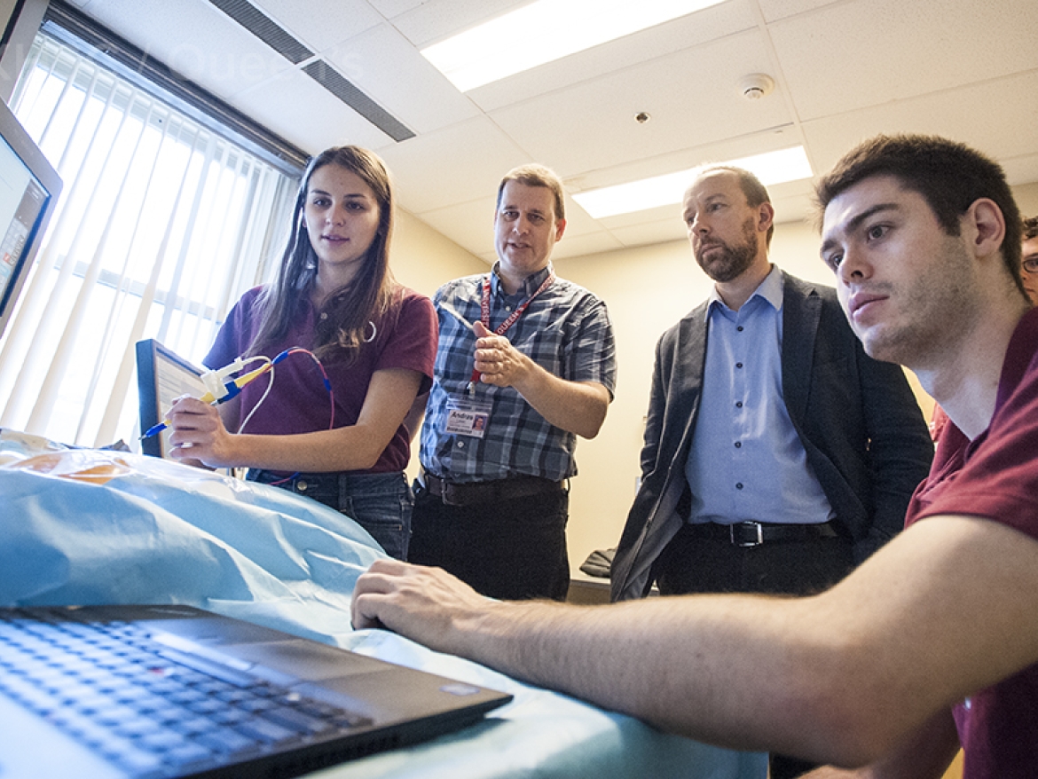 iknife.jpg KHSC surgeons and researchers have partnered with a team in the U.K. to develop a tool that will transform the way cancer is surgically removed in the future. Known as the NaviKnife, it combines an “intelligent” surgical tool called the iKnife, developed at Imperial College in London, England, with real-time mapping capability developed un Kingston.