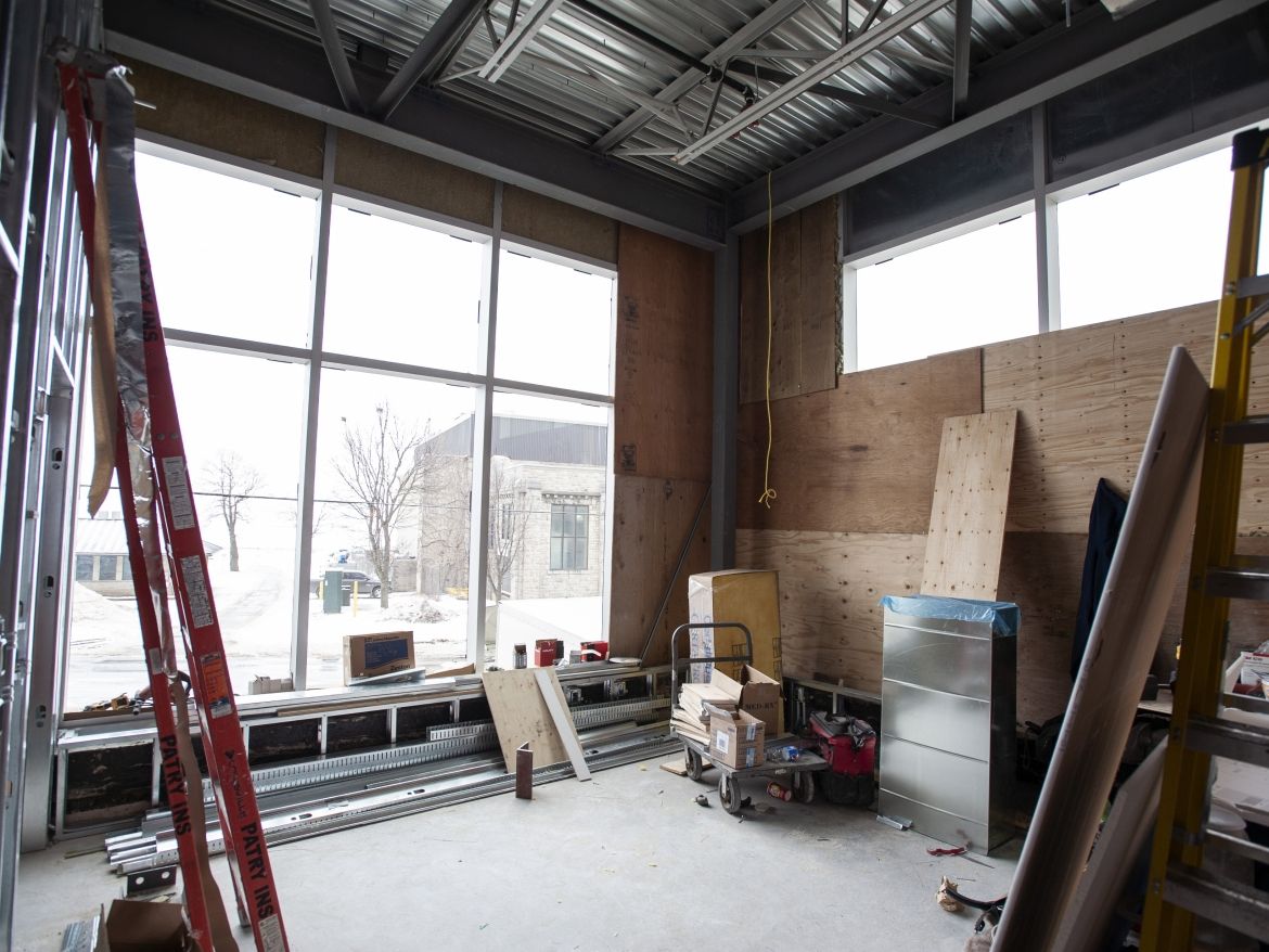 MRI waitingroom under construction