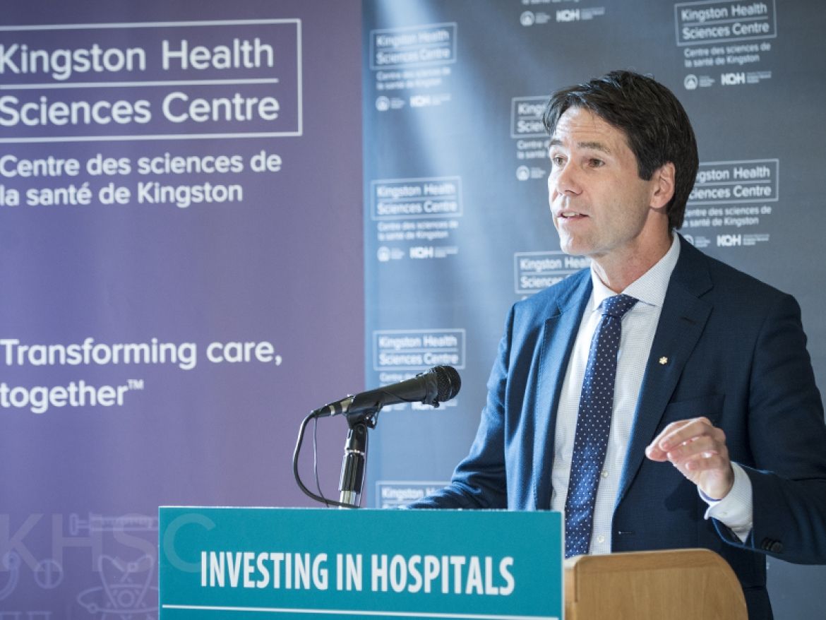 phase_2.jpg KHSC celebrated a significant milestone earlier this year when former Minister of Health and Long-Term Care Dr. Eric Hoskins visited our KGH site to announce the government’s support of our Phase 2 Redevelopment Project. The project is estimated to be worth more than $500 million and will see the construction of a new tower to house a new Emergency Department, Operating Rooms, NICU, Labour and Delivery Units, Labs and a data centre.