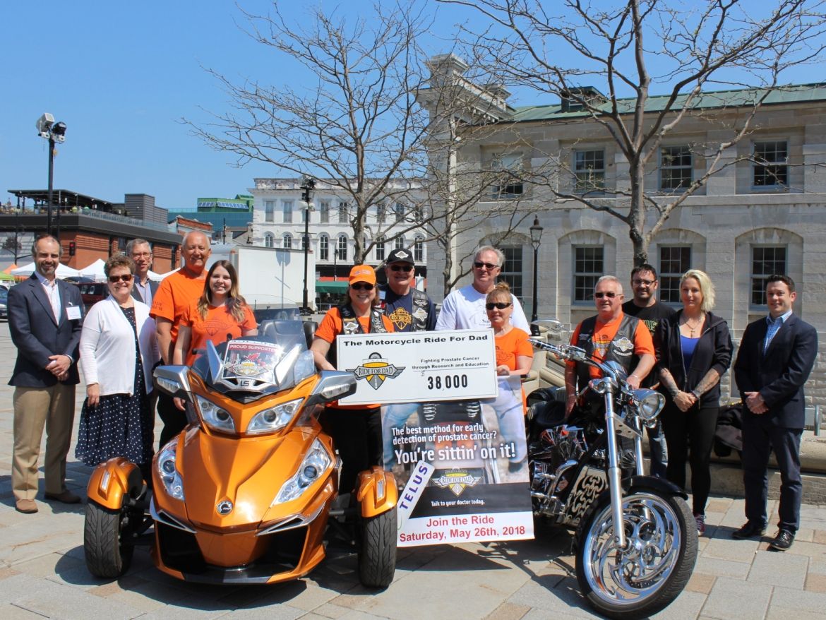 ride_for_dad-grant.jpg This year, Dr. Jason Izard, appointed to the Department of Urology at KHSC, will be receiving a $38,000 grant from the TELUS Ride for Dad fundraiser to further his treatment into prostate cancer.