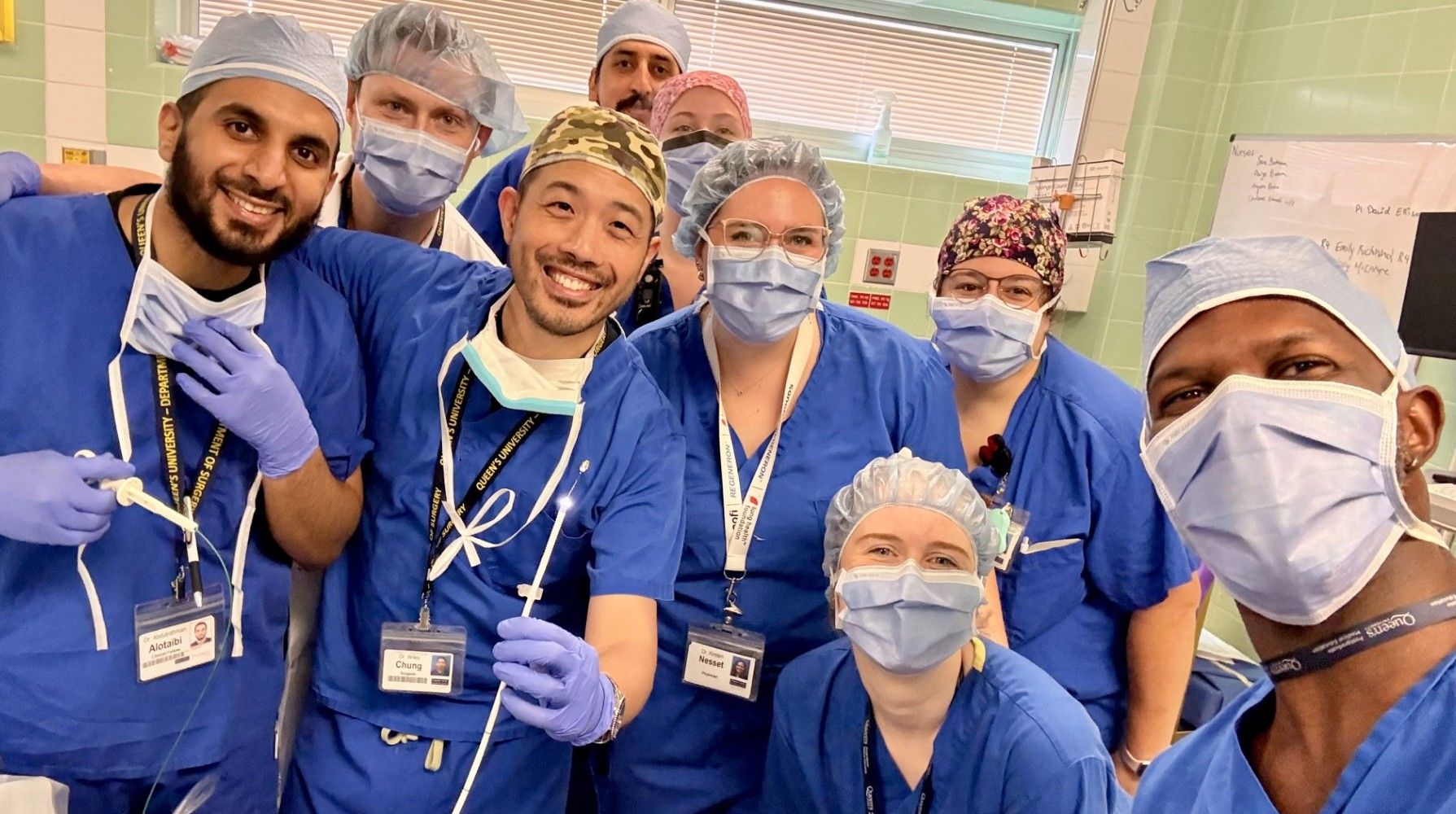 OR team poses post procedure