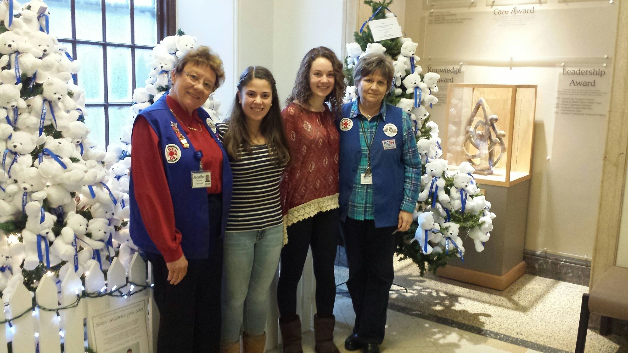 Members of the KGH Auxiliary with high-school volunteers who contributed to the campaign