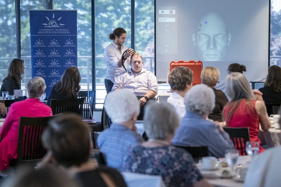 Dr. D.J. Cook doing a demonstration